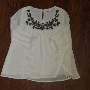 Skies are Blue embroidered blouse (Stitch fix)